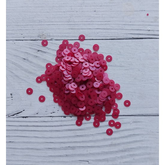 Пайетки круглые 4 мм цв. бордовый №1724, цена за 5 гр